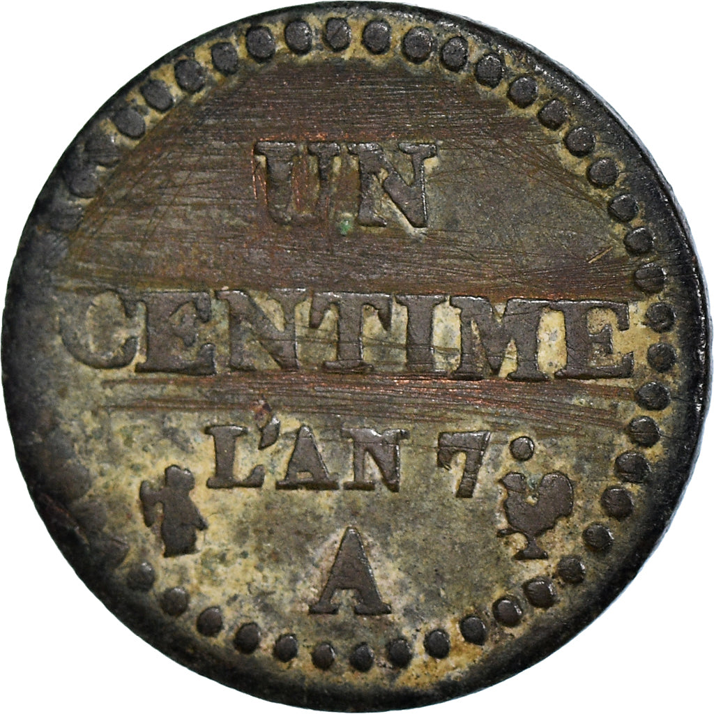 Coin, France, Centime, AN 7
