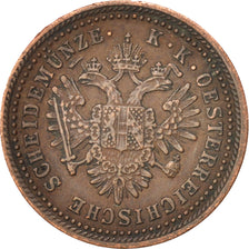 AUSTRIA, Kreuzer, 1851, Vienne, KM #2185, EF(40-45), Copper, 5.20