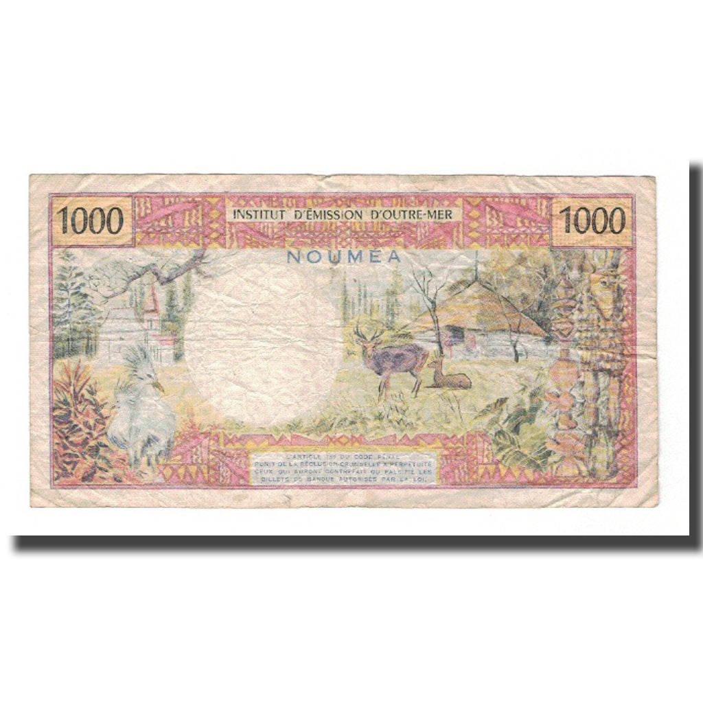 Banknote, New Caledonia, 1000 Francs, KM:64b, VF(20-25)