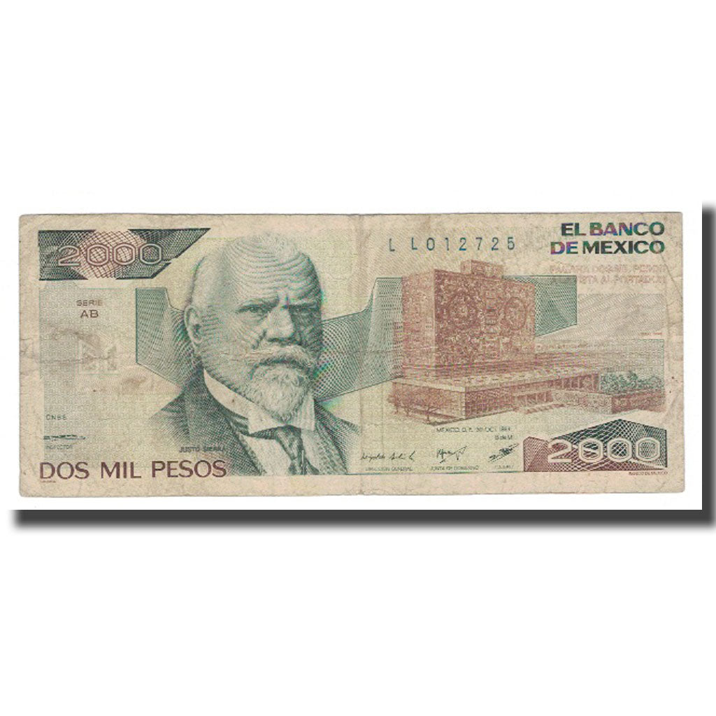 Banknote, Mexico, 2000 Pesos, 1984, 1984-10-30, KM:82c, VF(20-25)