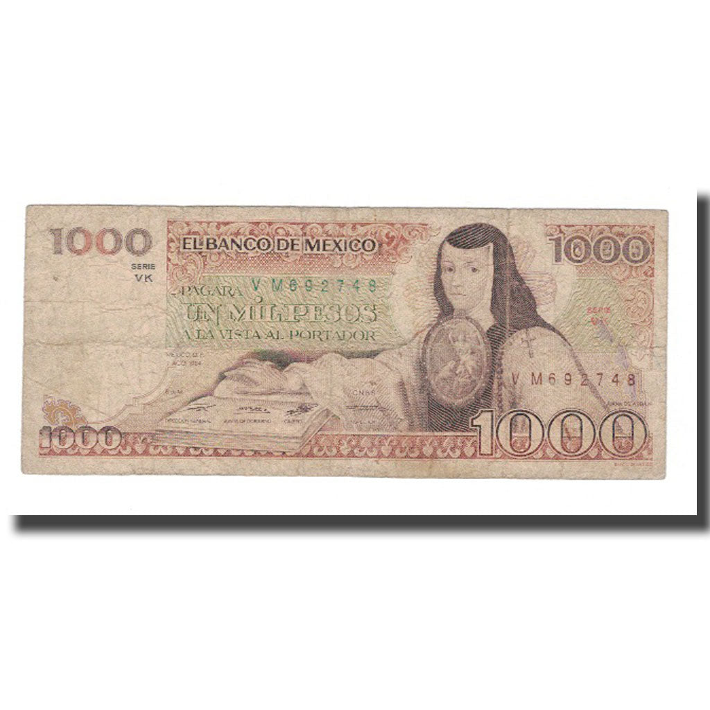 Banknote, Mexico, 1000 Pesos, 1984, 1984-08-07, KM:80b, F(12-15)