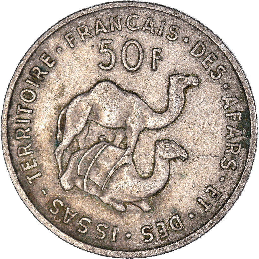 Moneda, TERRITORIO FRANCÉS DE LOS AFARS E ISSAS, 50 Francs, 1970