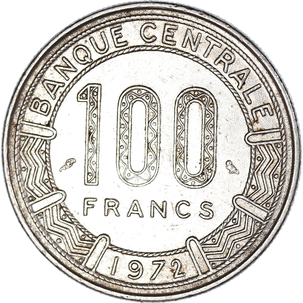 Moneta, Gabon, 100 Francs, 1972