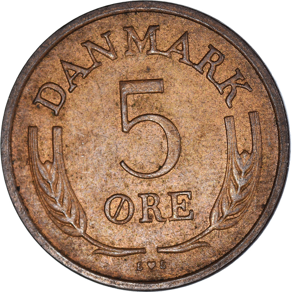 Moneda, Dinamarca, 5 Öre, 1972