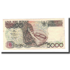 Banknote, Indonesia, 5000 Rupiah, 1992, KM:130a, VF(30-35)