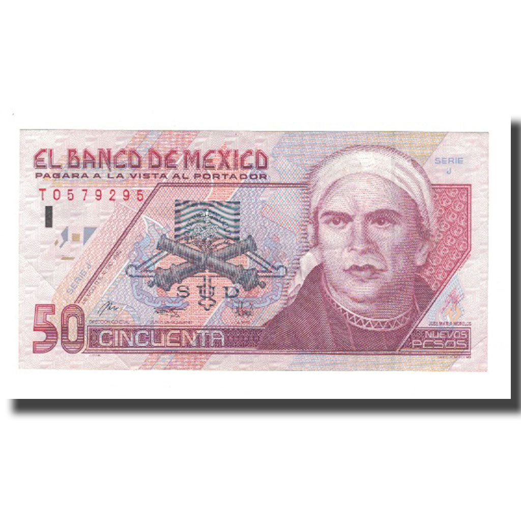 Billete, 50 Nuevos Pesos, 1992, México, 1992-12-10, KM:101, MBC+