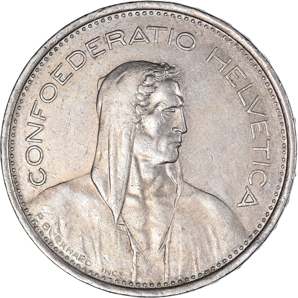 Moneda, Suiza, 5 Francs, 1968