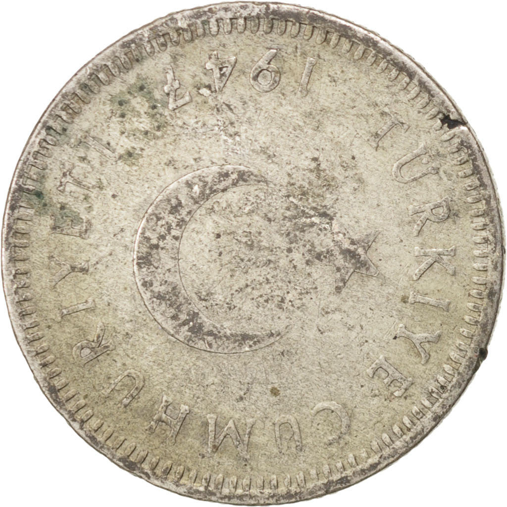 Turquie, République, 50 Kurus 1947, KM 882