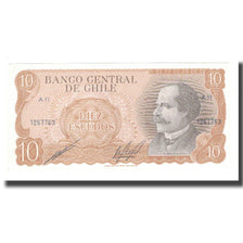 Banknote, Chile, 10 Escudos, KM:142, AU(55-58)
