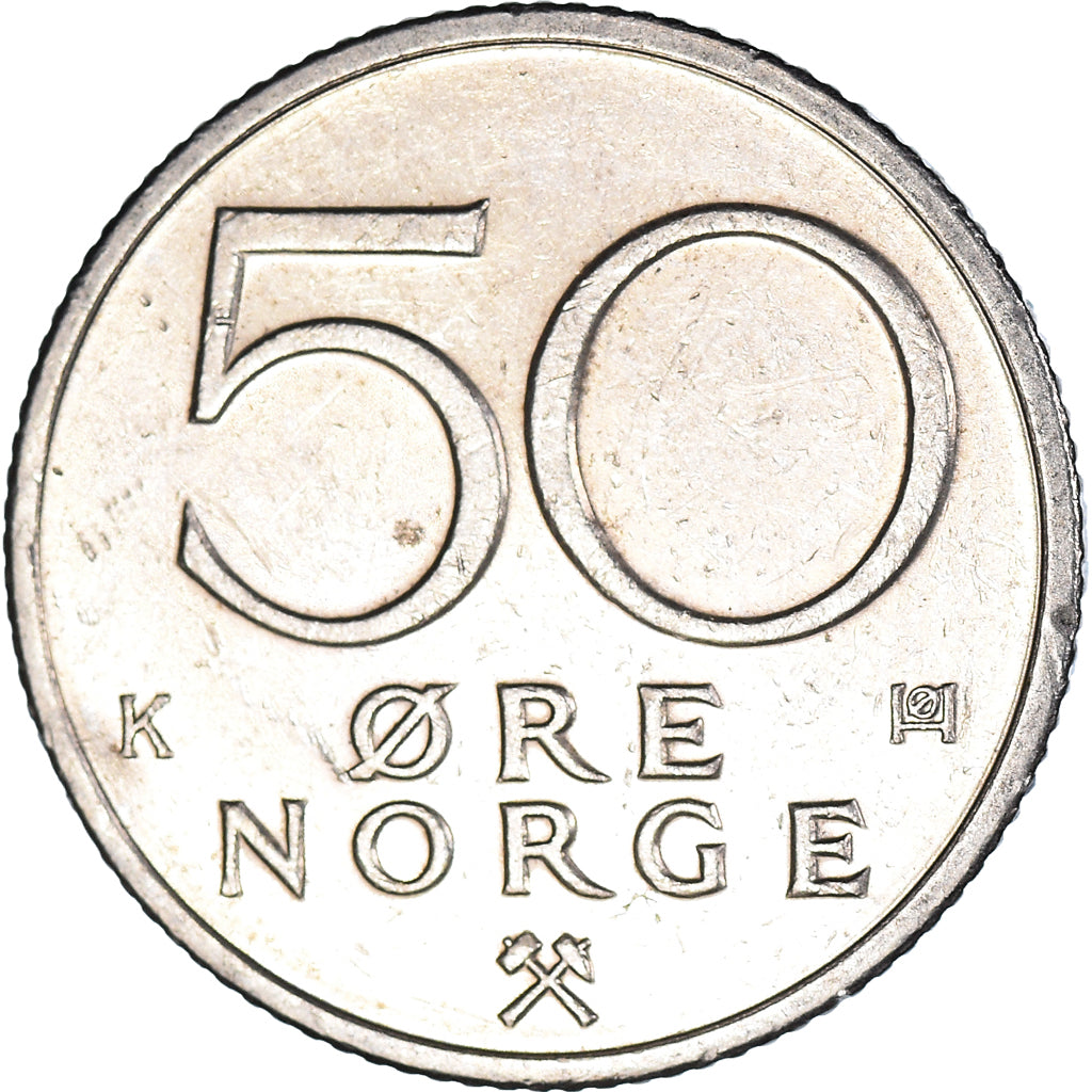 Munten, Noorwegen, 50 Öre, 1989