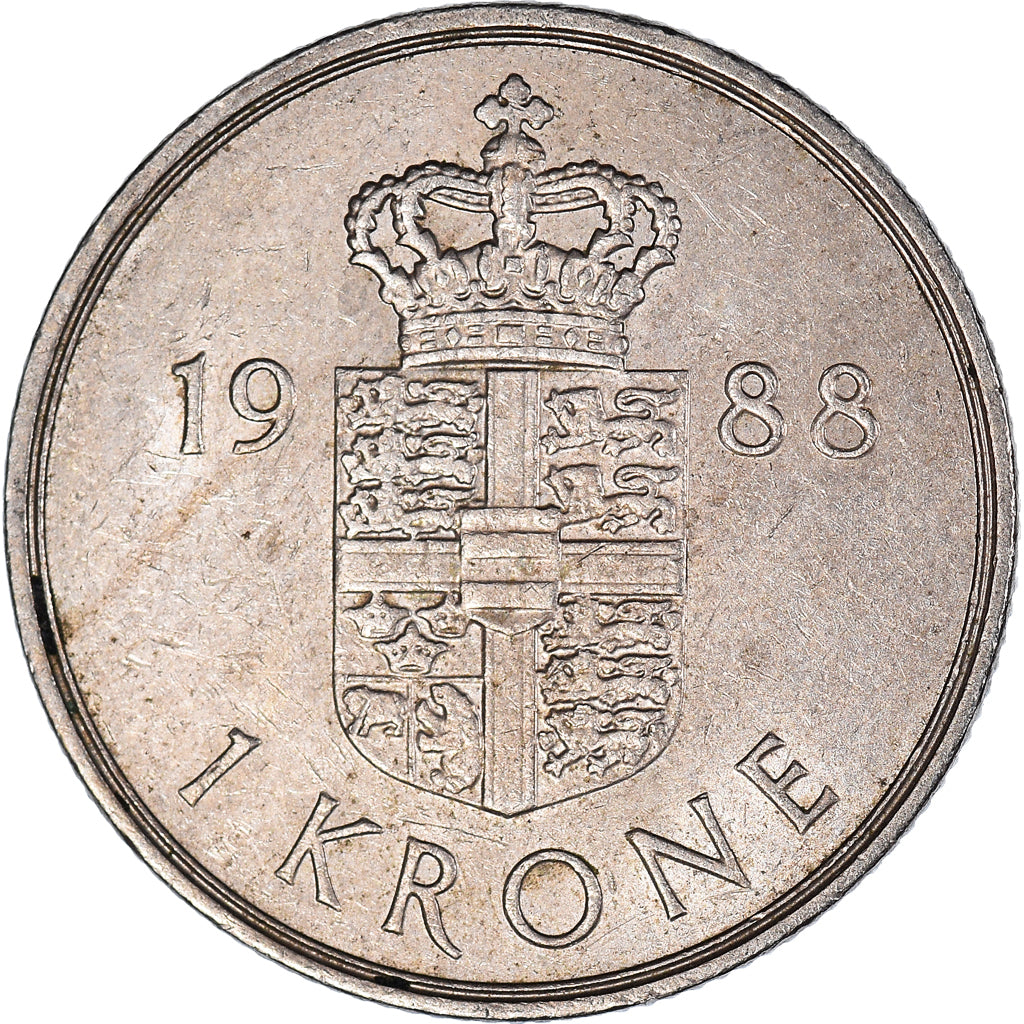 Moeda, Dinamarca, Krone, 1988