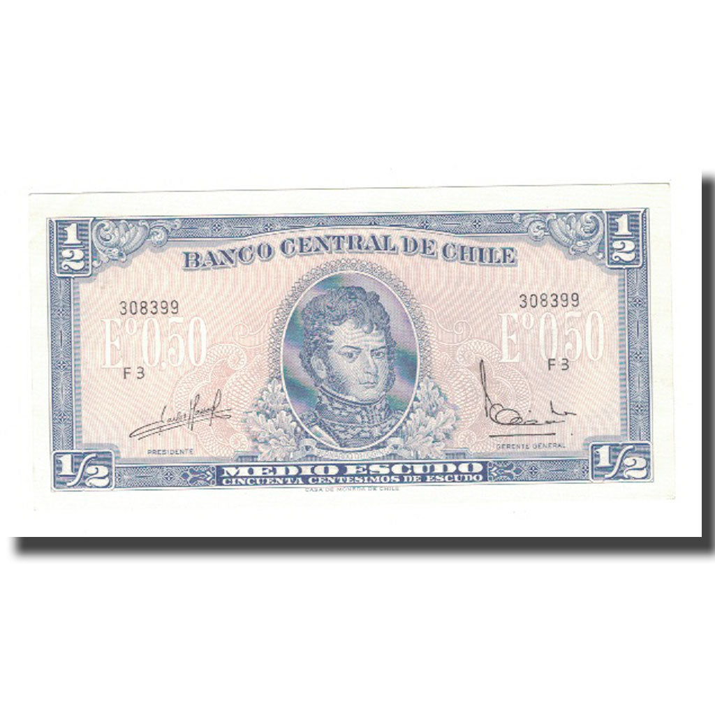 Billete, 1/2 Escudo, Chile, KM:134Aa, SC+