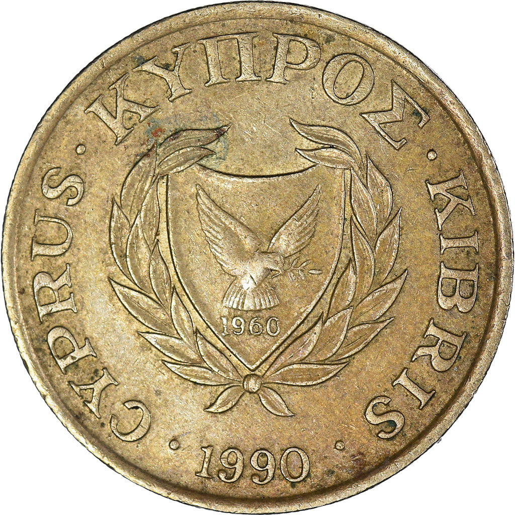 Coin, Cyprus, 10 Cents, 1990