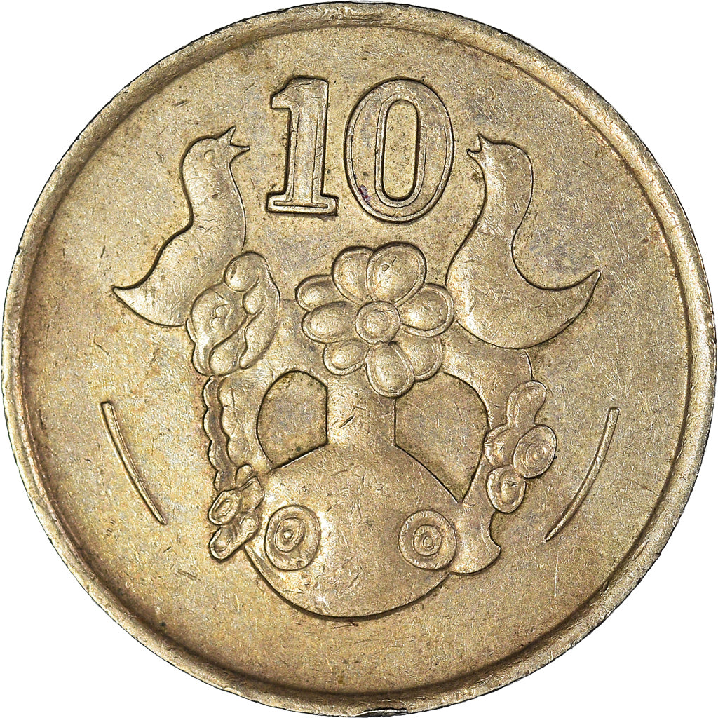 Coin, Cyprus, 10 Cents, 1990