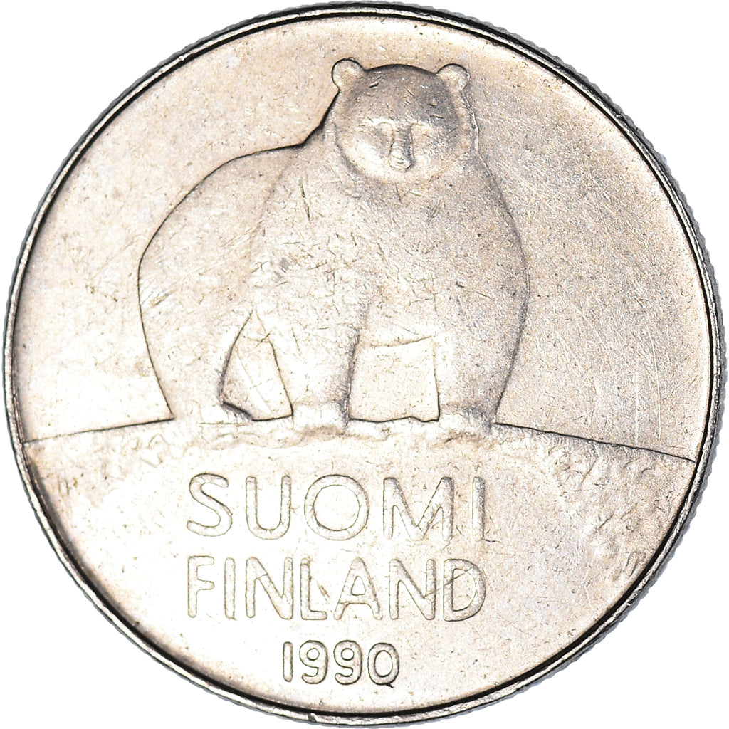 Monnaie, Finlande, 50 Penniä, 1990