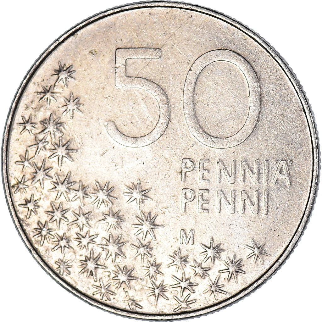 Monnaie, Finlande, 50 Penniä, 1990