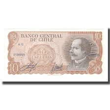 Banknot, Chile, 10 Escudos, KM:143, AU(55-58)