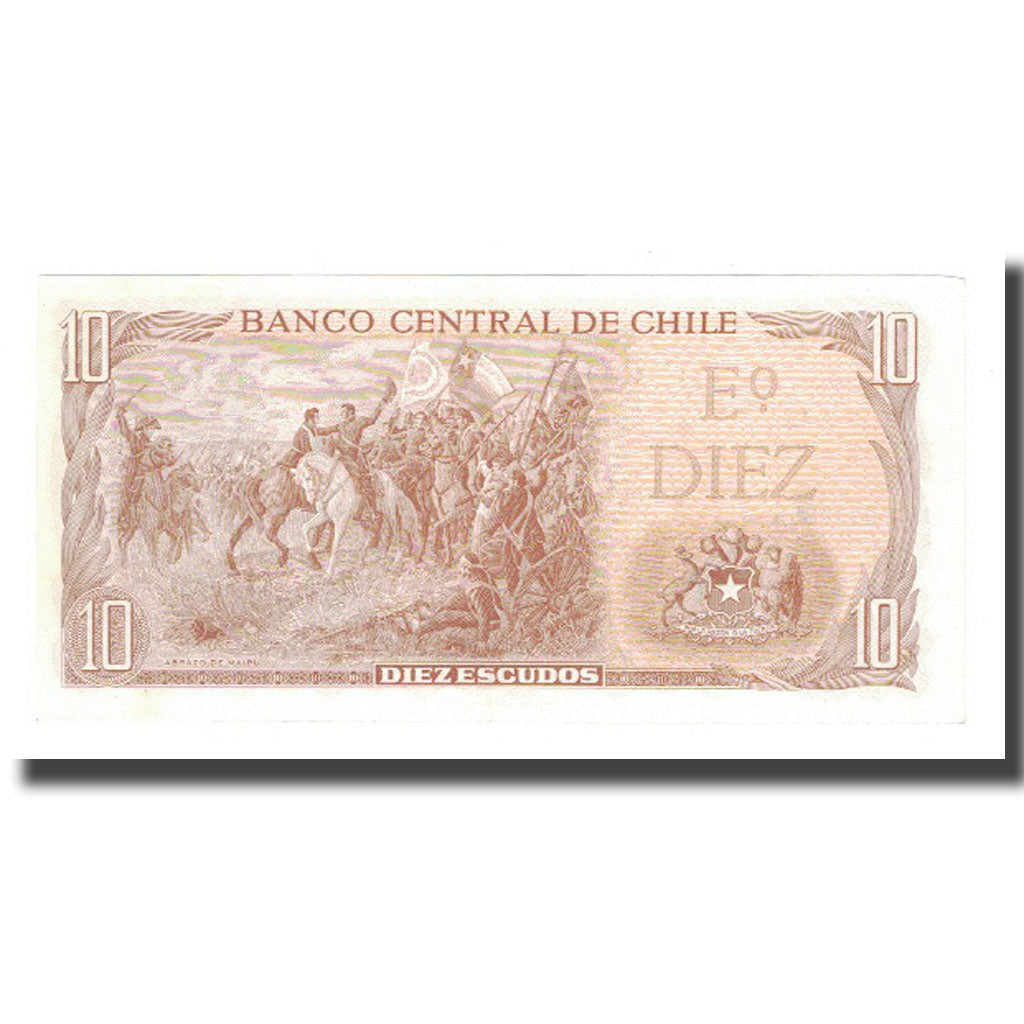 Banknote, Chile, 10 Escudos, KM:143, AU(55-58)
