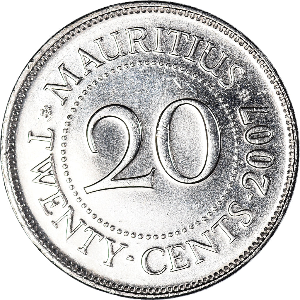 Moneta, Mauritius, 20 Cents, 2007