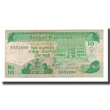 Banknot, Mauritius, 10 Rupees, KM:35a, VF(20-25)