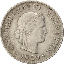 SWITZERLAND, 5 Rappen, 1920, Bern, KM #26, EF(40-45), Copper-Nickel, 17.15, 1.97