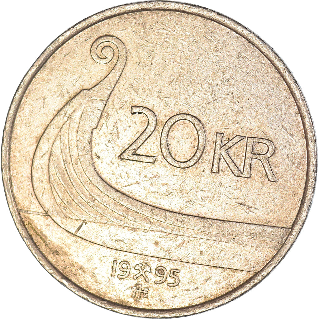 Münze, Norwegen, 20 Kroner, 1995