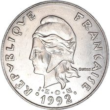 Coin, New Caledonia, 20 Francs, 1992