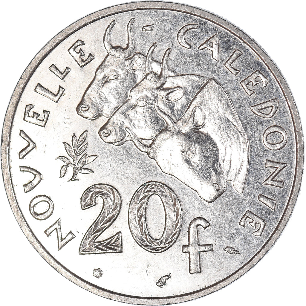 Coin, New Caledonia, 20 Francs, 1992