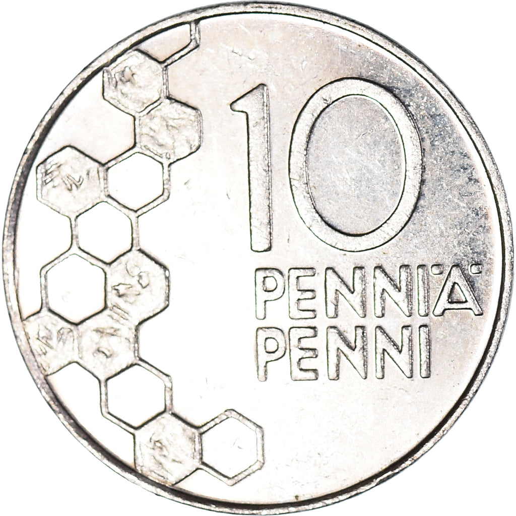 Coin, Finland, 10 Pennia, 1993