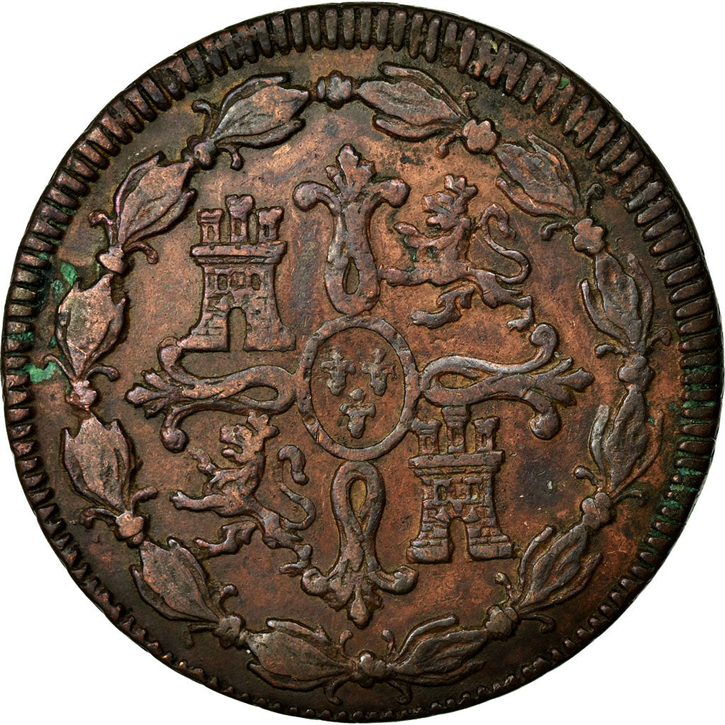 Moneda, España, Ferdinand VII, 8 Maravedis, 1818, Jubia, MBC, Cobre, KM:491