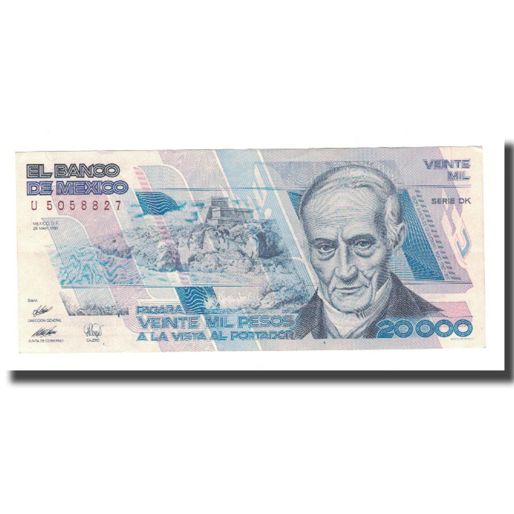 Billete, 20,000 Pesos, 1989, México, 1989-03-28, KM:92b, EBC