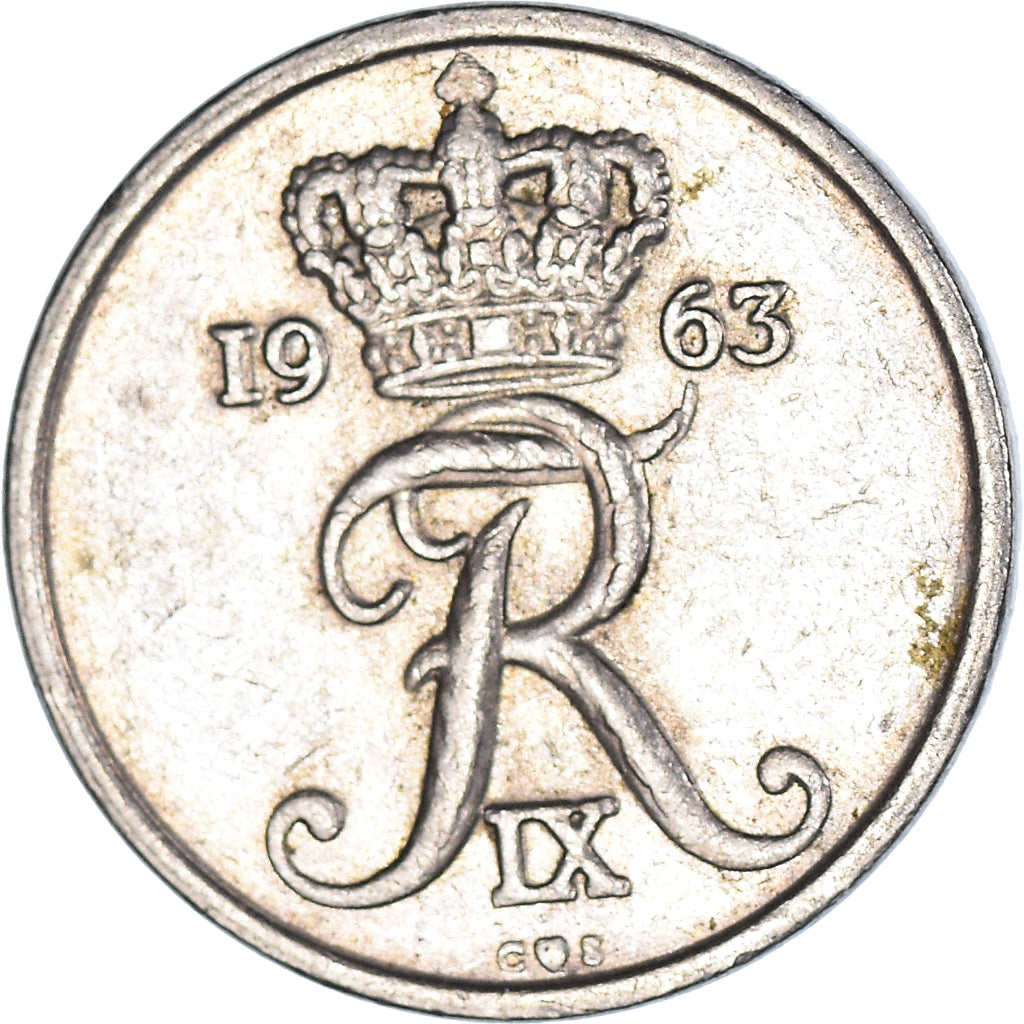 Monnaie, Danemark, 10 Öre, 1963