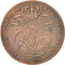 BELGIUM, 5 Centimes, 1859, KM #5.1, VF(30-35), Copper, 28.3, 9.84