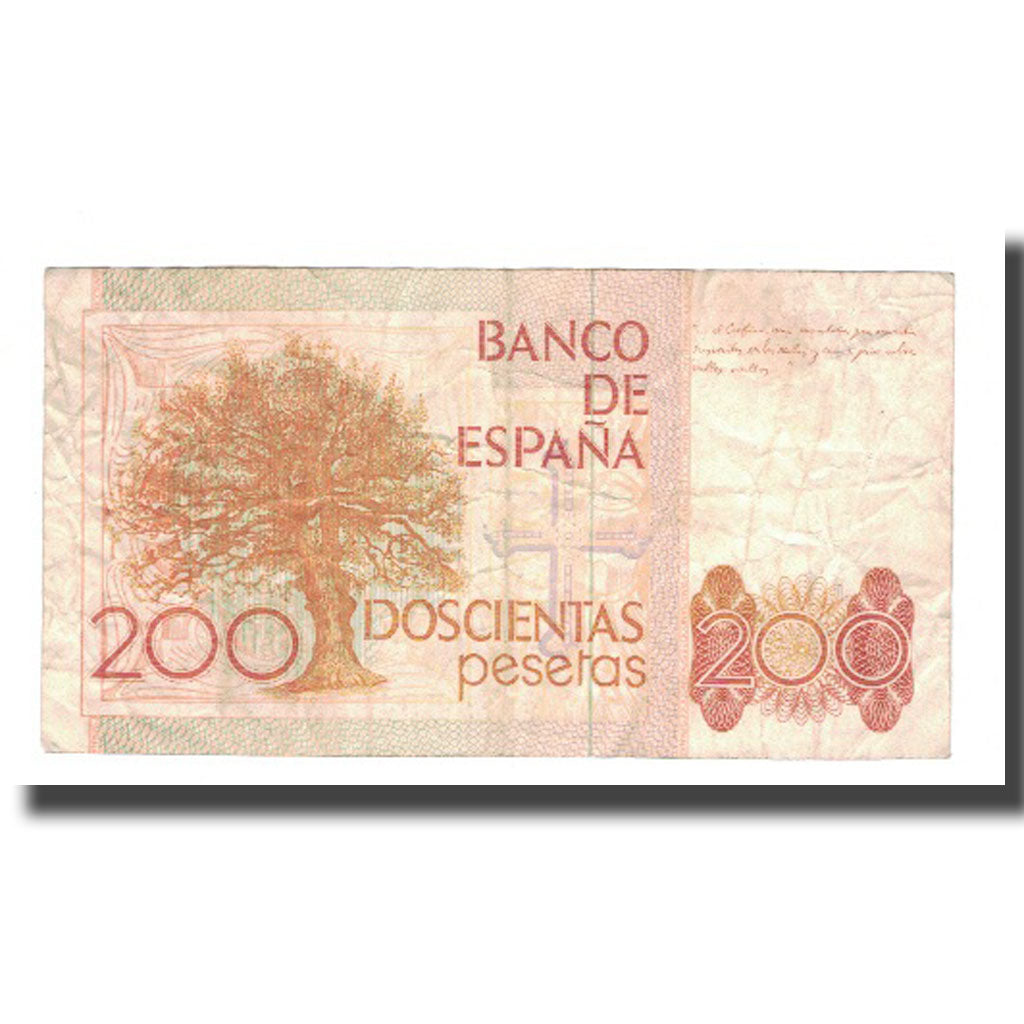 Banconote, Spagna, 200 Pesetas, 1980, 1980-09-16, KM:156, MB