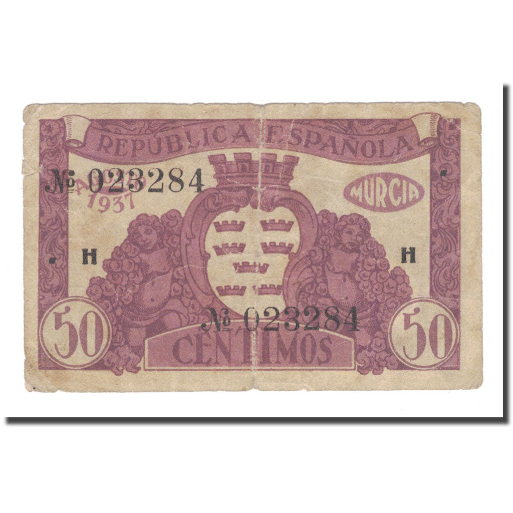 Banknote, Spain, 50 Centimos, 1937, KM:93, VF(30-35)