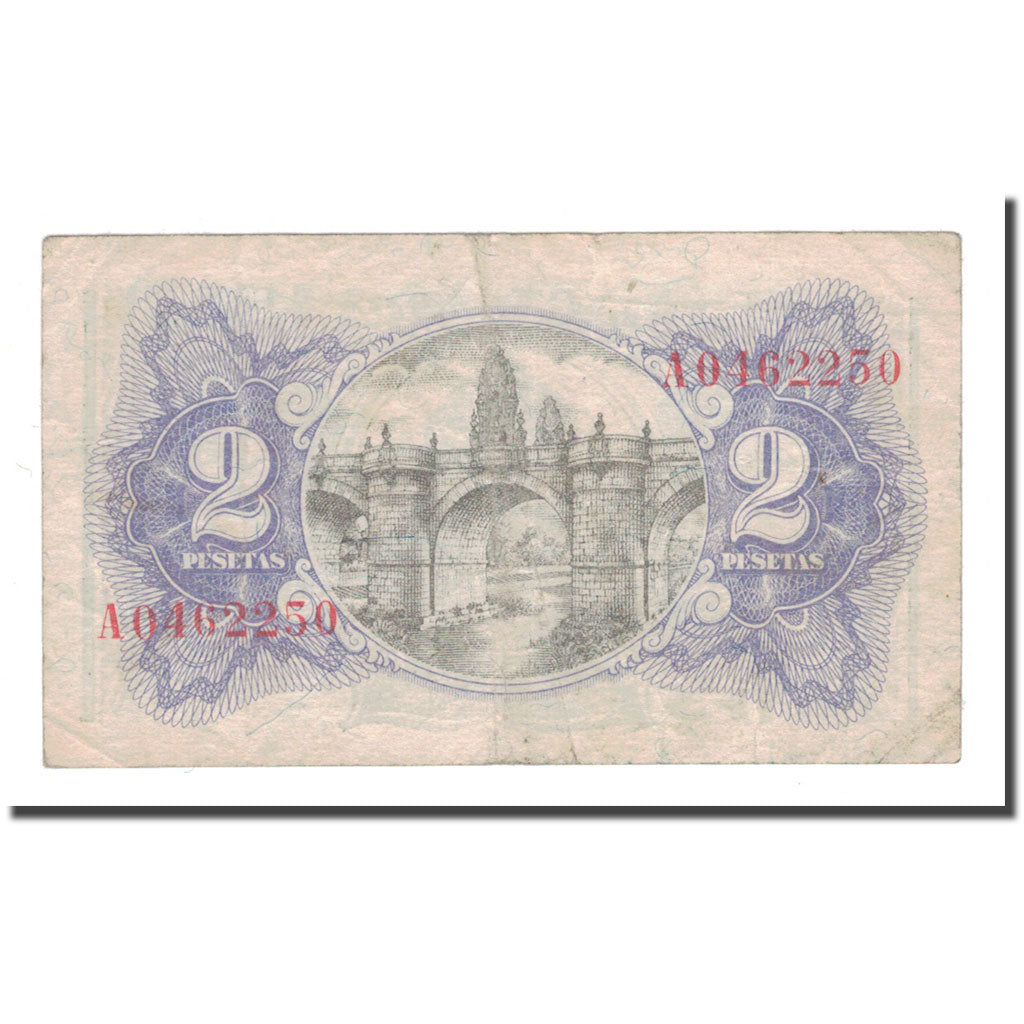 Banknote, Spain, 2 Pesetas, 1938, KM:95, VF(20-25)