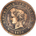 Moeda, França, 5 Centimes, 1872