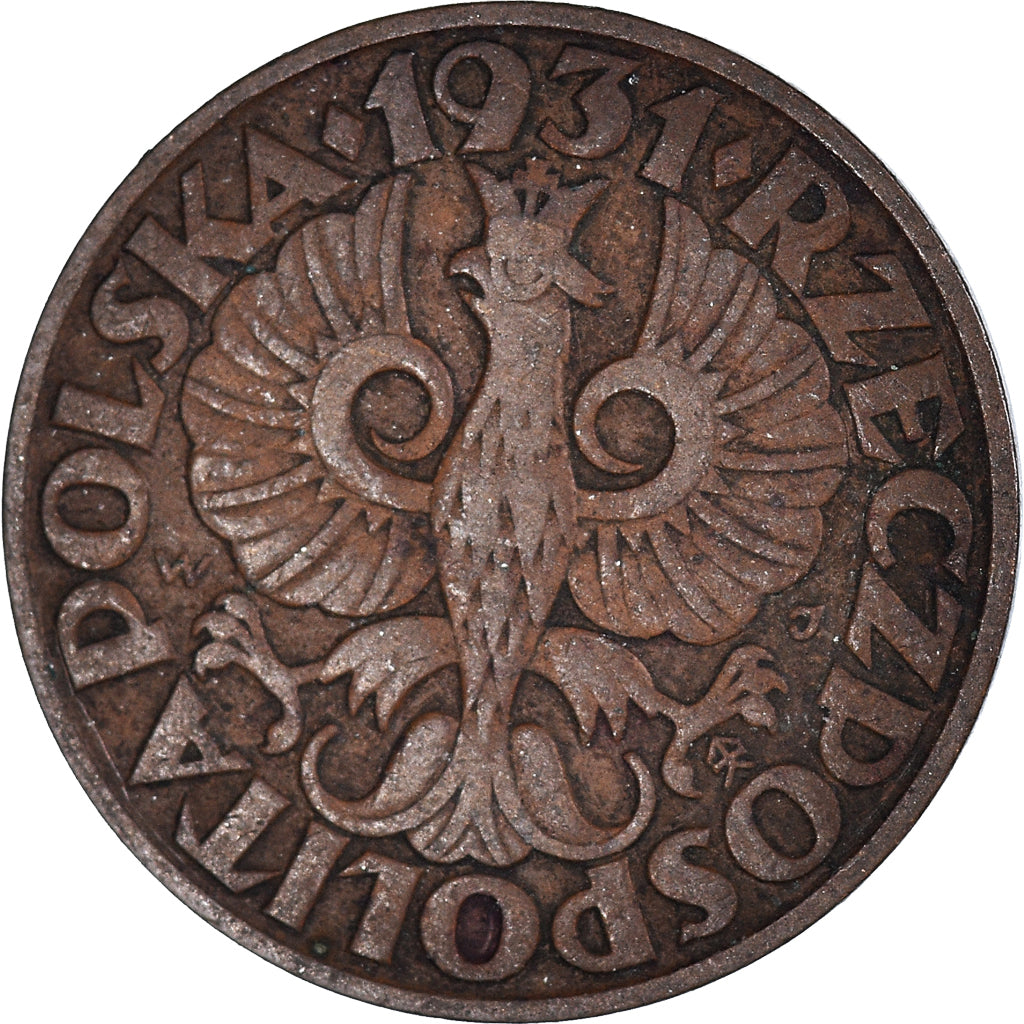 Münze, Polen, 5 Groszy, 1931