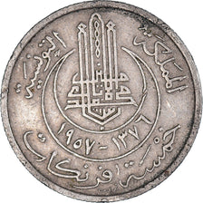 Münze, Tunesien, 5 Francs, 1957