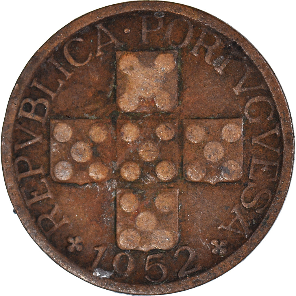 Moneta, Portugal, 20 Centavos, 1952