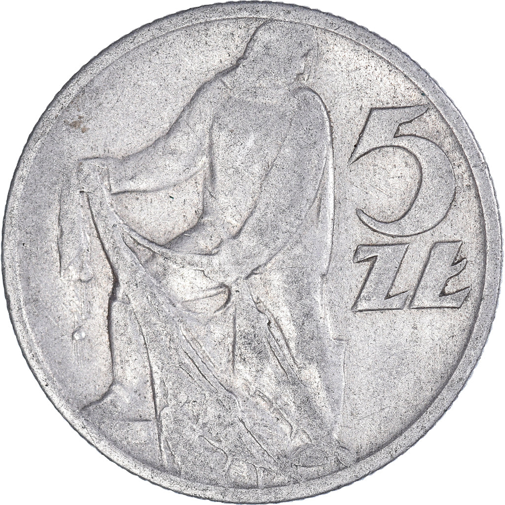 Coin, Poland, 5 Zlotych, 1959