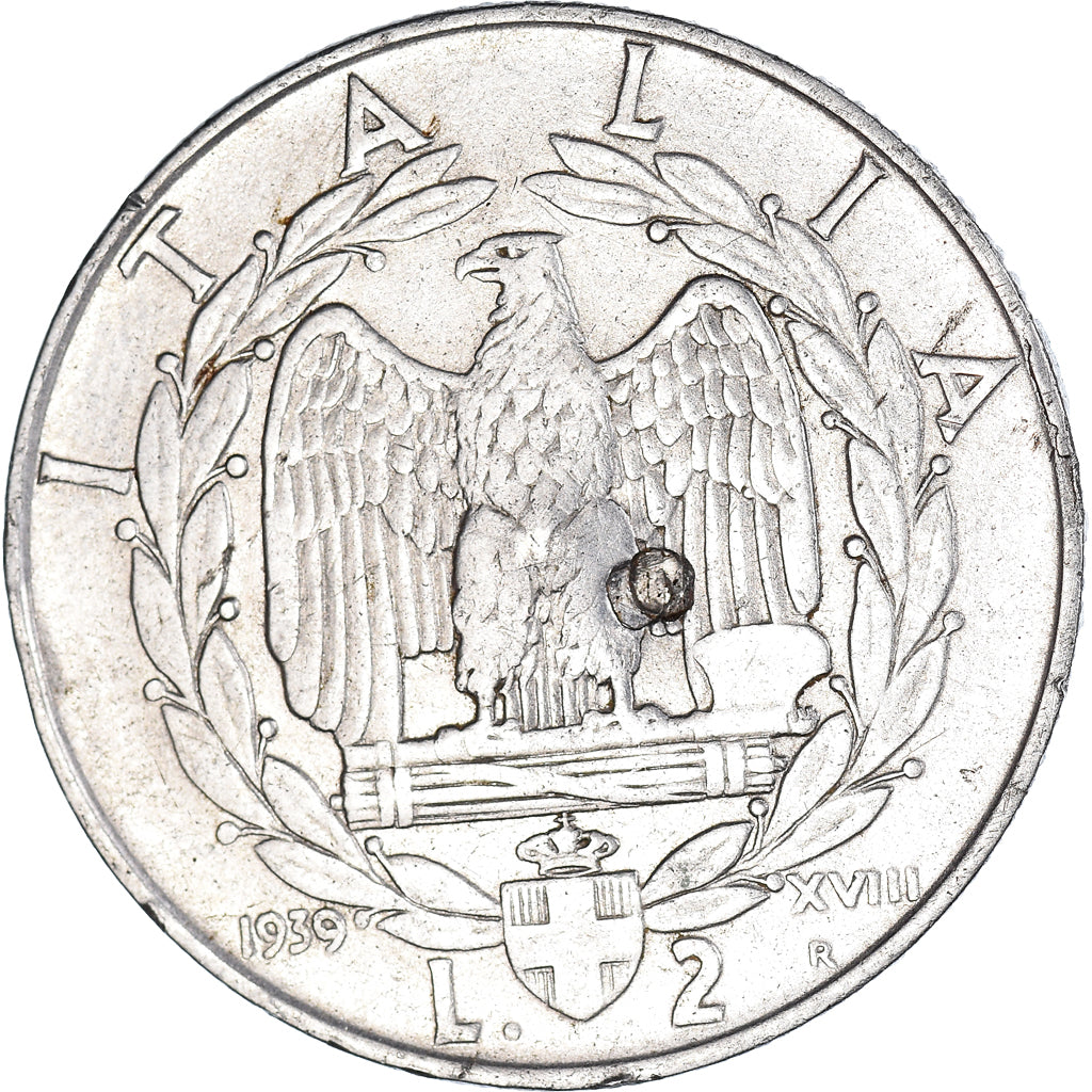 Moeda, Itália, 2 Lire, 1939
