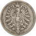 GERMANY - EMPIRE, 10 Pfennig, 1875, Stuttgart, KM #4, EF(40-45), Copper-Nickel,.