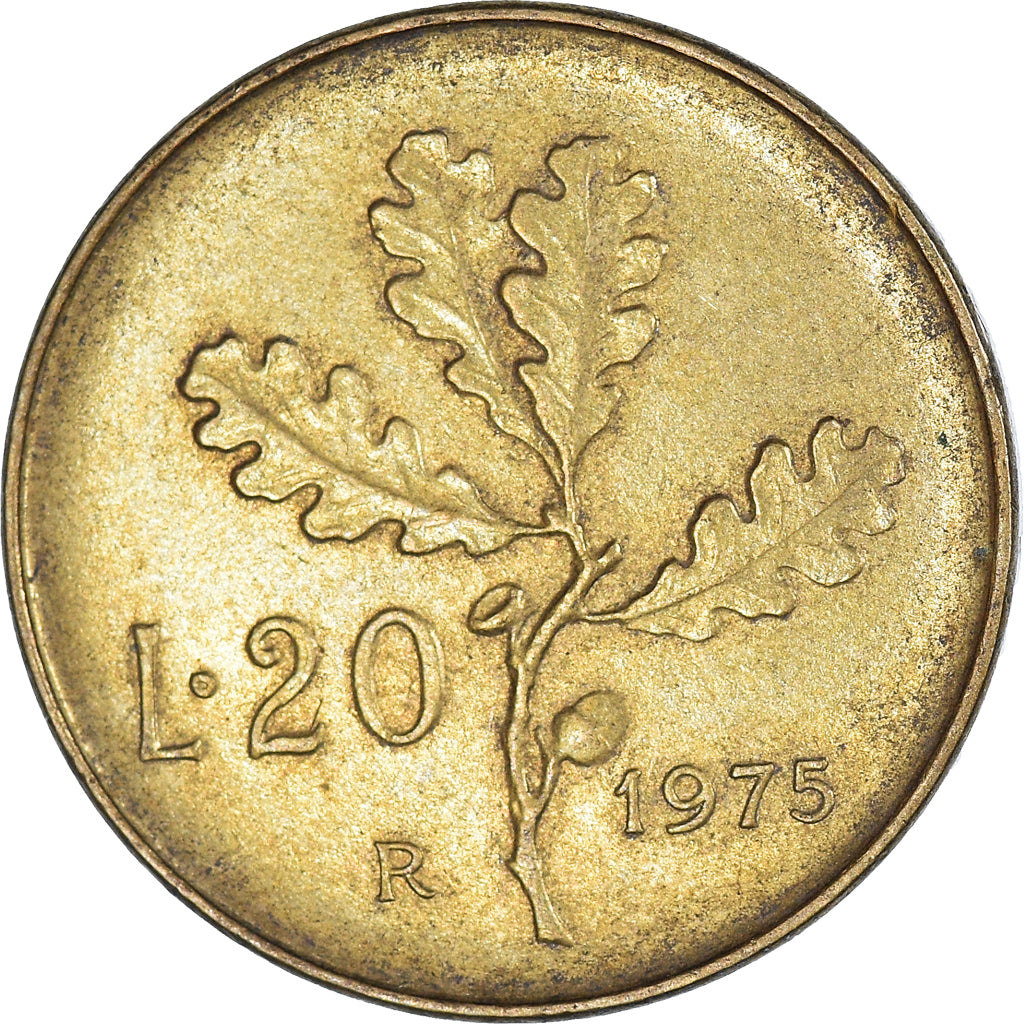 Moneta, Italia, 20 Lire, 1975