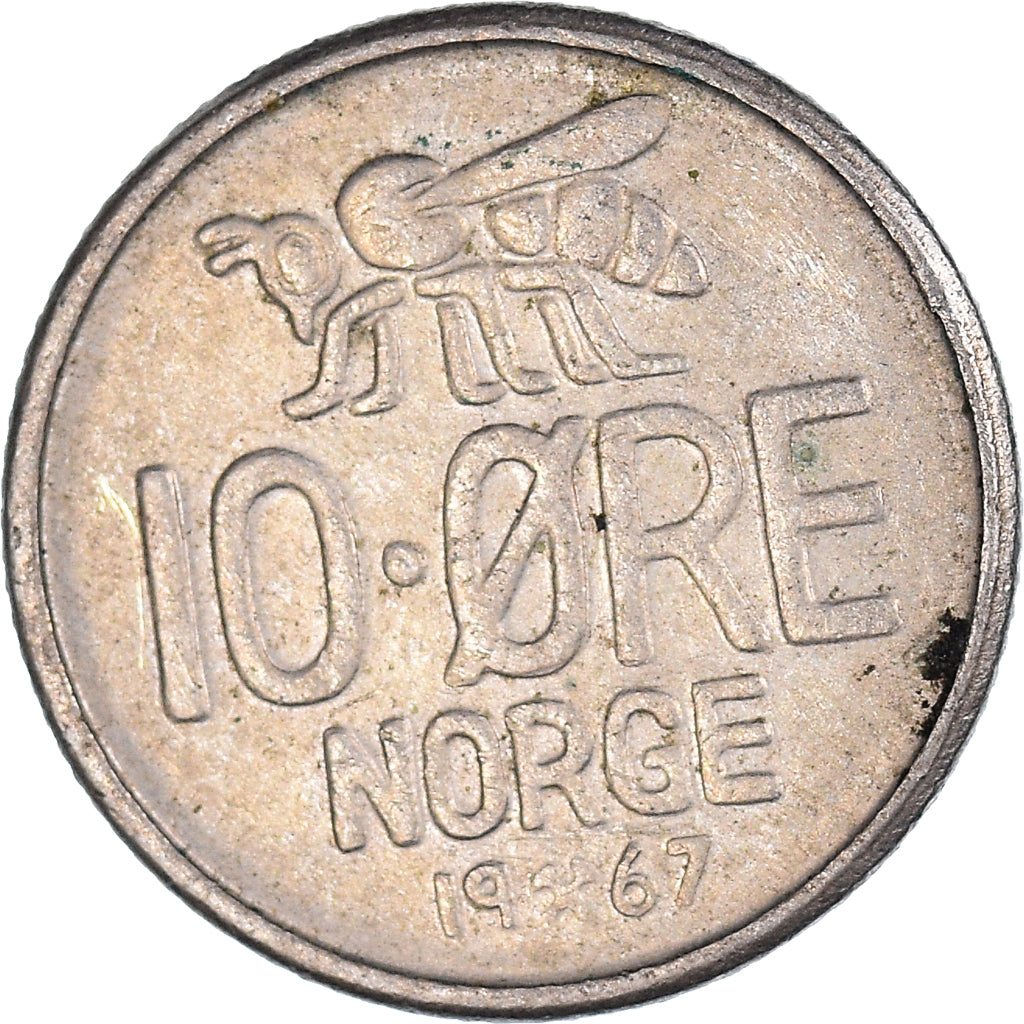 Moneda, Noruega, 10 Öre, 1967