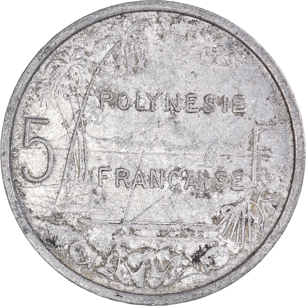 Moneda, Polinesia francesa, 5 Francs, 1965