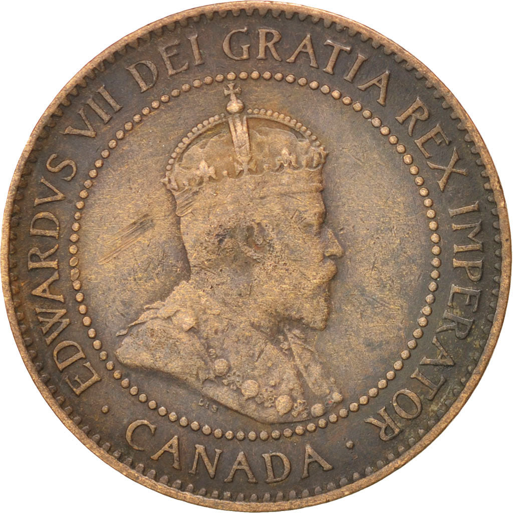 CANADA, Cent, 1907, Royal Canadian Mint, KM #8, EF(40-45), Bronze, 25.5, 5.60