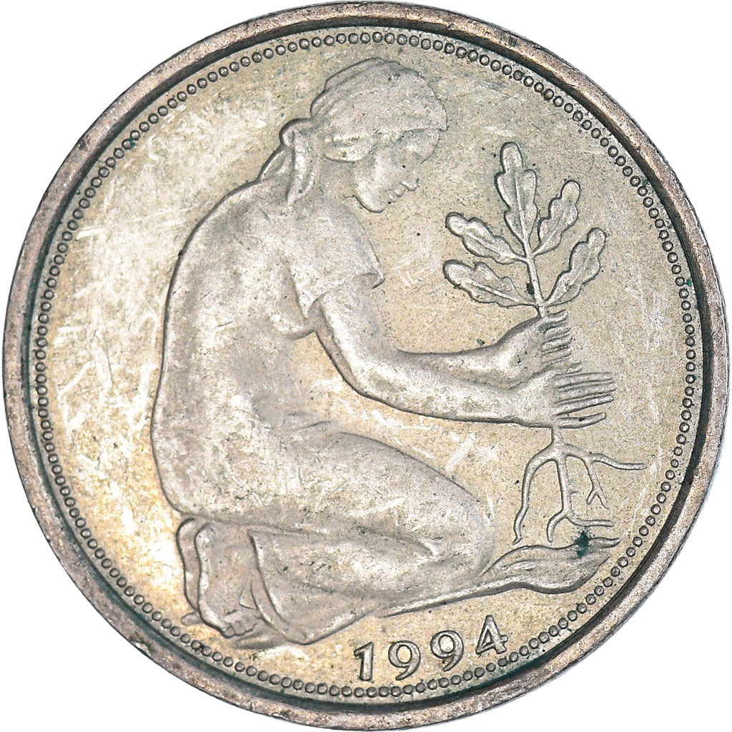 Monnaie, Allemagne, 50 Pfennig, 1994