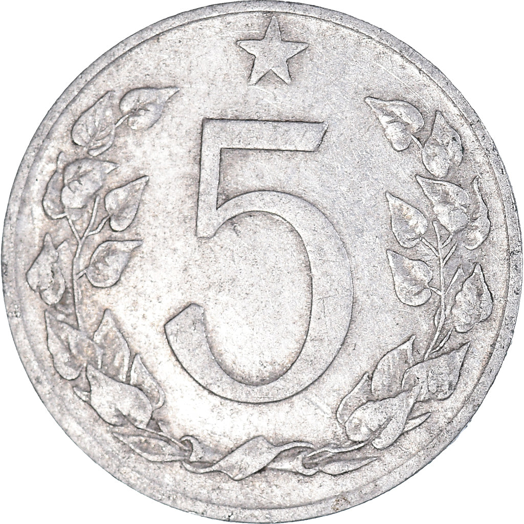 Moneda, Checoslovaquia, 5 Haleru, 1953