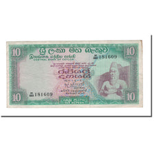 Geldschein, Ceylon, 10 Rupees, 1971, 1971-06-07, KM:74b, S